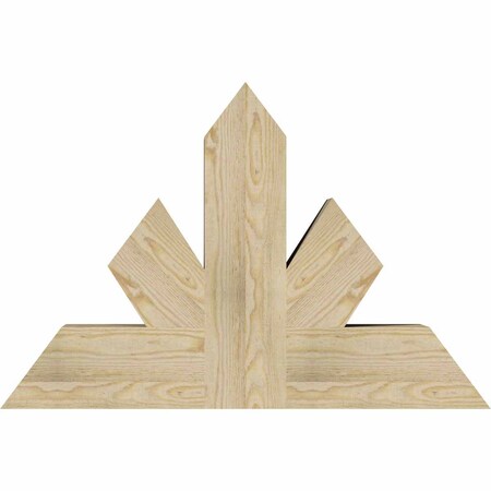 Ekena Millwork Saratoga Rough Sawn Timber Gable Bracket, Douglas Fir, 36"W x 24"H x 6"D x 6"F, 16/12 Pitch GBW036X24X0606SAR00RDF